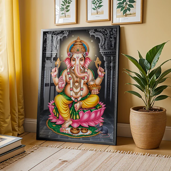 Ganesha Artistic Digital Painting – 12 x 18 Inch